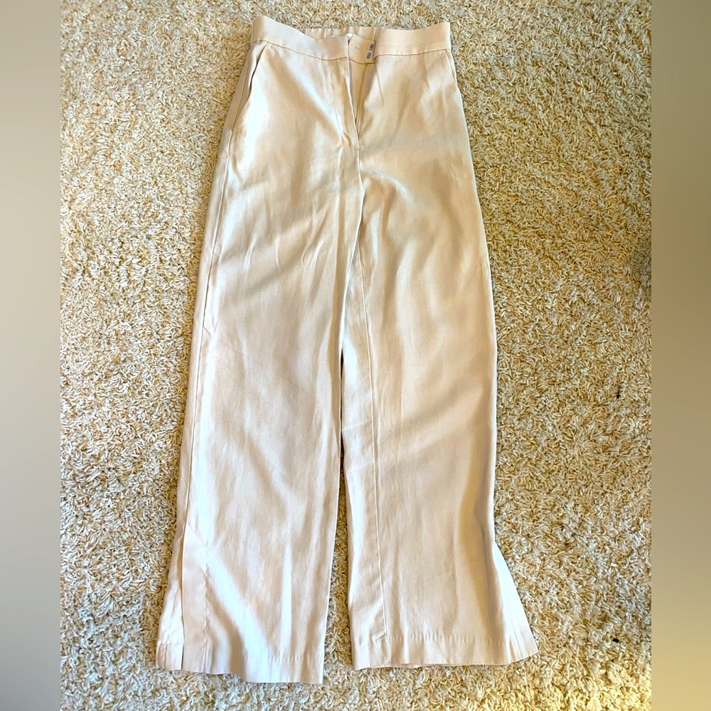 H&M Tan wide leg business pants